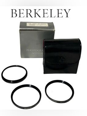 VINTAGE BERKELEY 55MM CLOSE-UP LENS SET +1 +2 +4 ORIGINAL BOX & POUCH